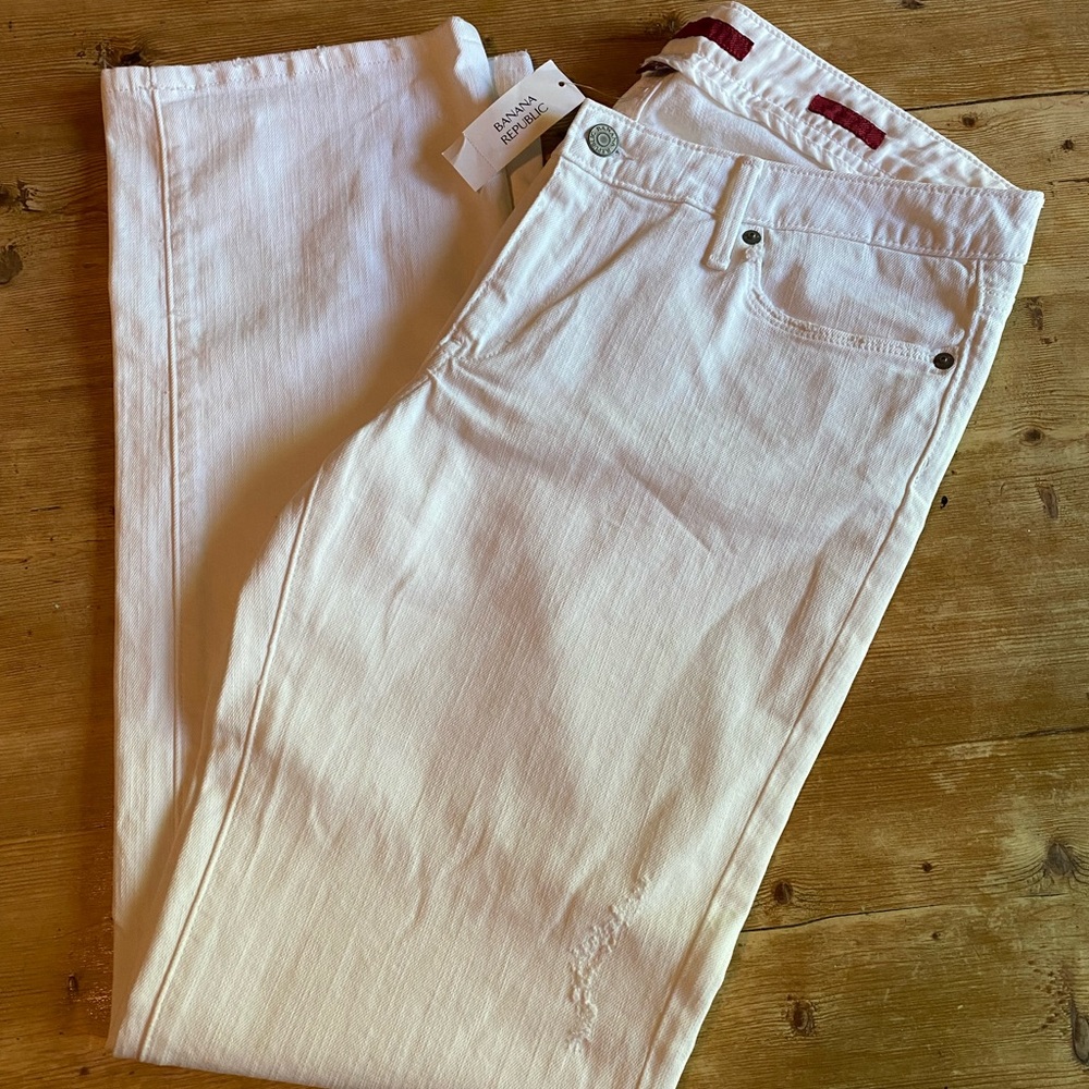 Banana Republic women’s white jeans nwt
